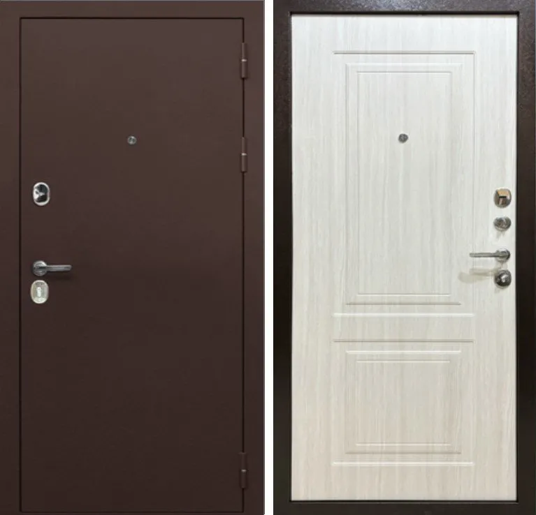 Фото Дверь MXD Союз 90мм Антик Медь - панель Лиственница беленая DIS007238